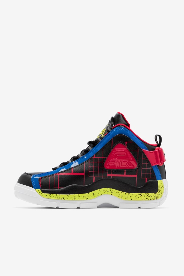 Men\'s Grant Hill 2 Black/Blue/Red Fila UK