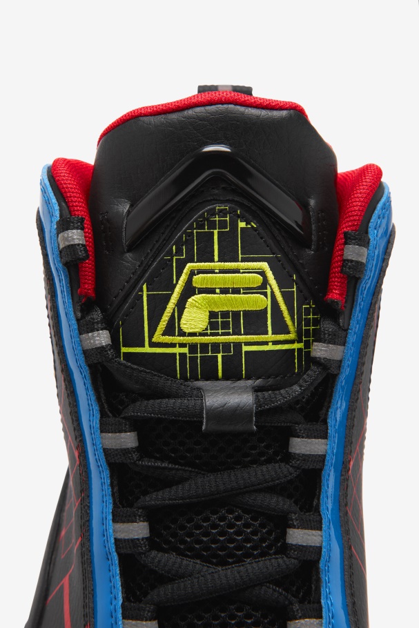 Men\'s Grant Hill 2 Black/Blue/Red Fila UK