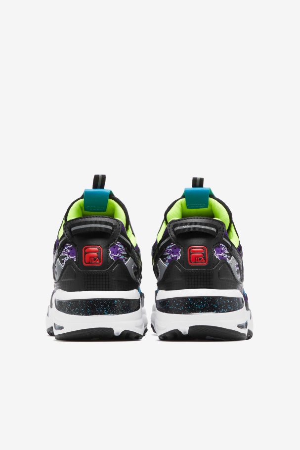 Black/White/Purple Fila UK Men\'s Ray Tracer Apex