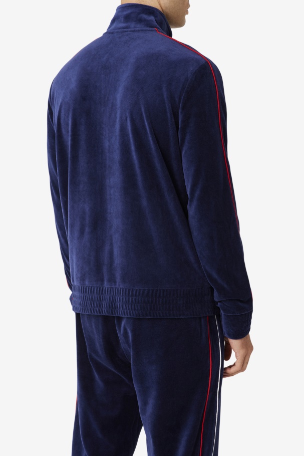 Fila UK Navy/White/Red Deverall Velour Jacket