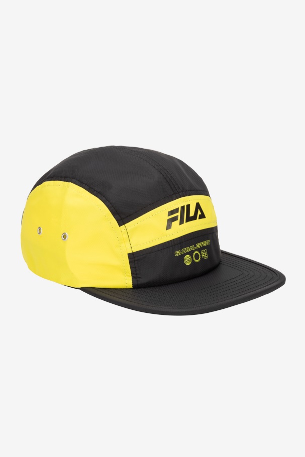 5 Panel Camper Hat Fila UK Lime Punch/Black