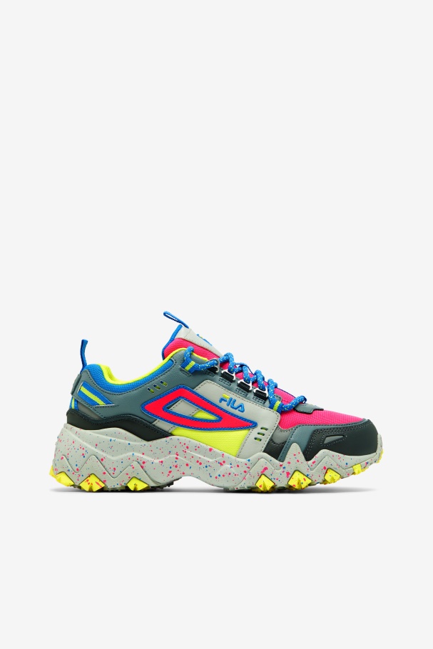 Pink Glo/Monument/Blue Fila UK Women's Oakmont TR