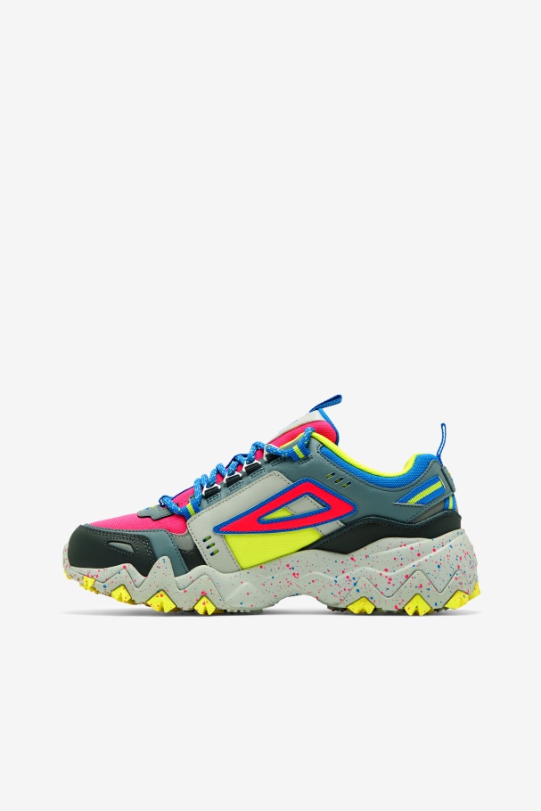 Pink Glo/Monument/Blue Fila UK Women\'s Oakmont TR