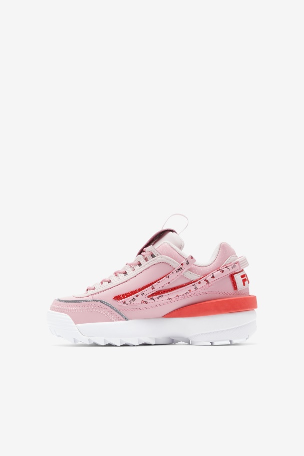 Fila UK Pink/Coral Blush/White Big Kids\' Disruptor 2 Exp