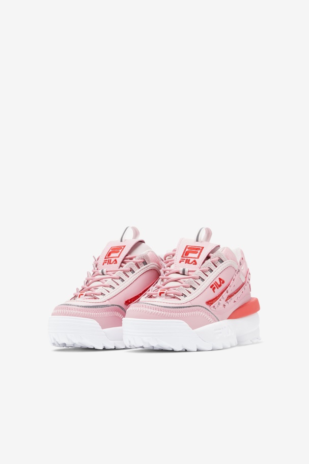 Fila UK Pink/Coral Blush/White Big Kids\' Disruptor 2 Exp