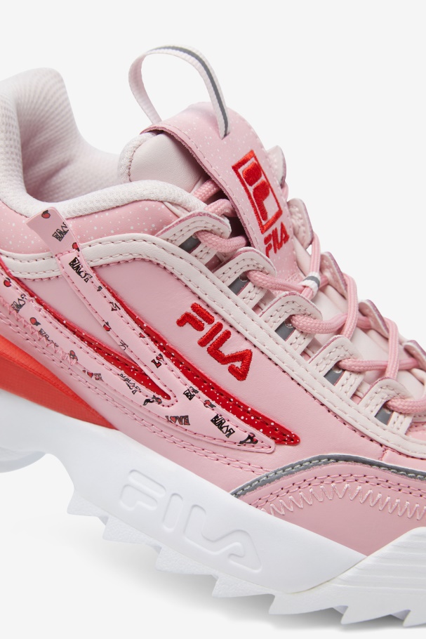 Fila UK Pink/Coral Blush/White Big Kids\' Disruptor 2 Exp