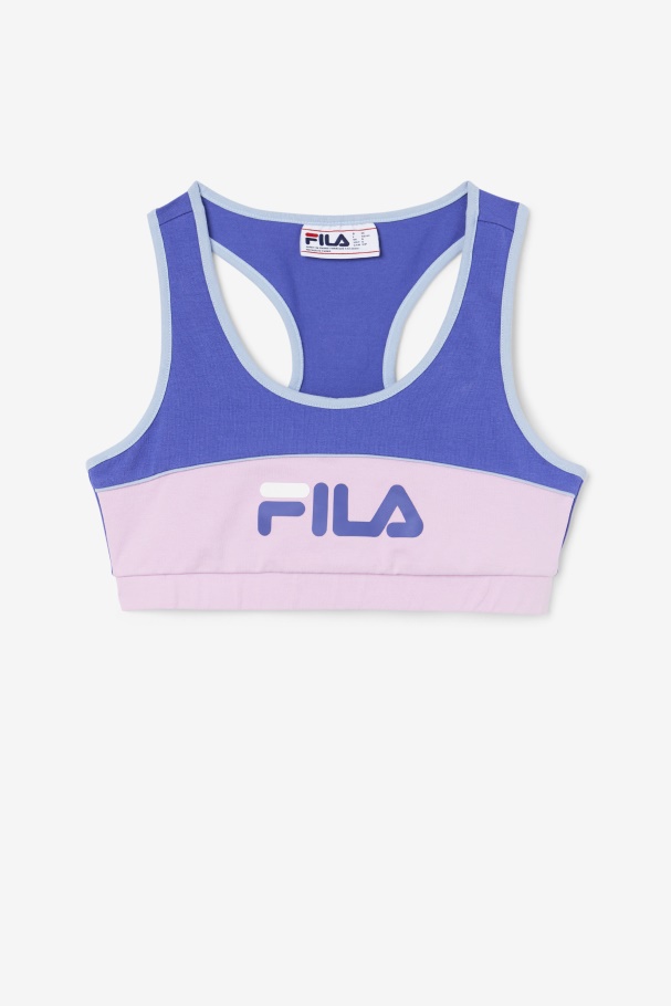 Kairi Bra Top Fila UK Blue/Orchid/Blue/White