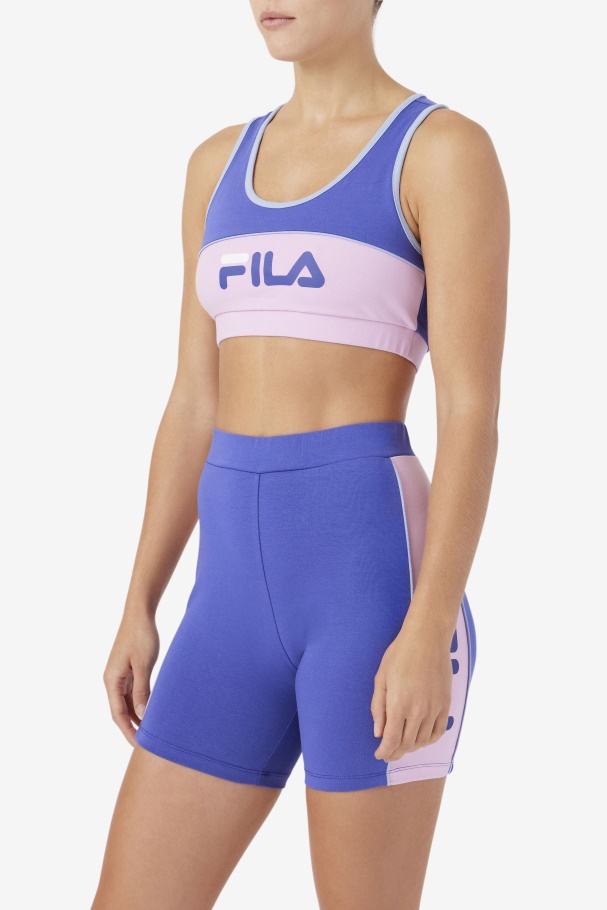 Kairi Bra Top Fila UK Blue/Orchid/Blue/White