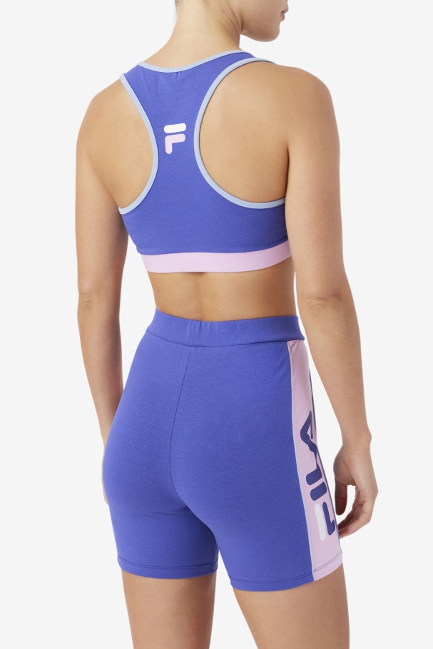 Kairi Bra Top Fila UK Blue/Orchid/Blue/White