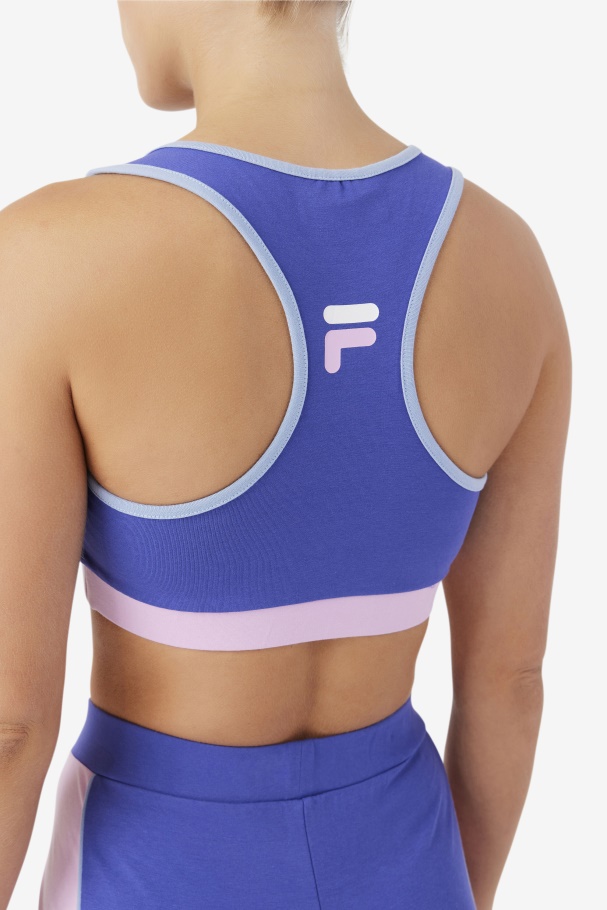 Kairi Bra Top Fila UK Blue/Orchid/Blue/White