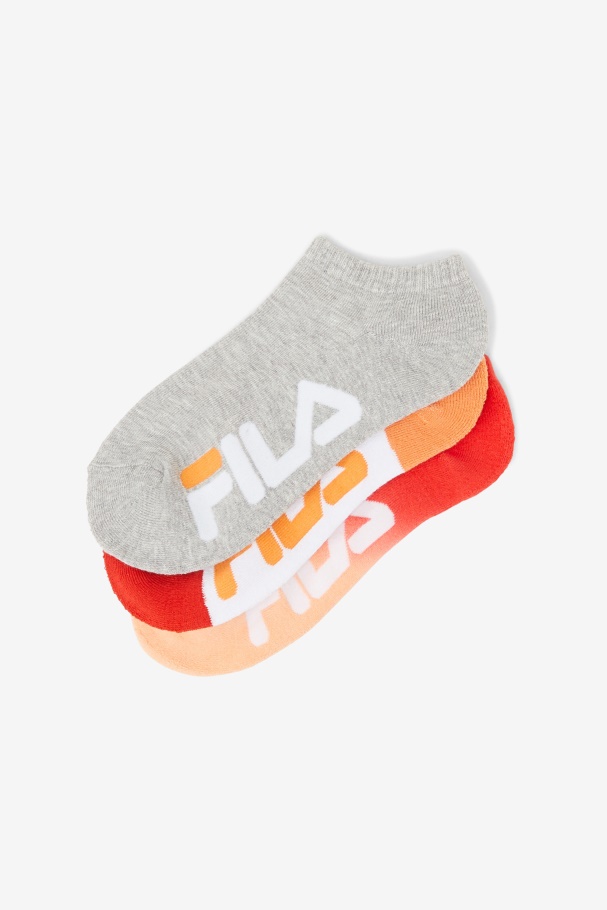 Peach Fila UK Women\'s Dip Dye No Show Sock 3-Pack