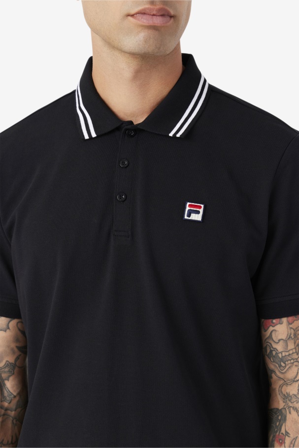 Black Jelen Polo Fila UK