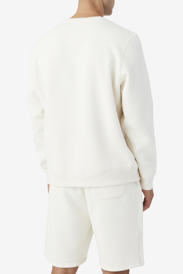 Kory Crewneck Sweatshsirt Fila UK Gardenia/Fiery Red