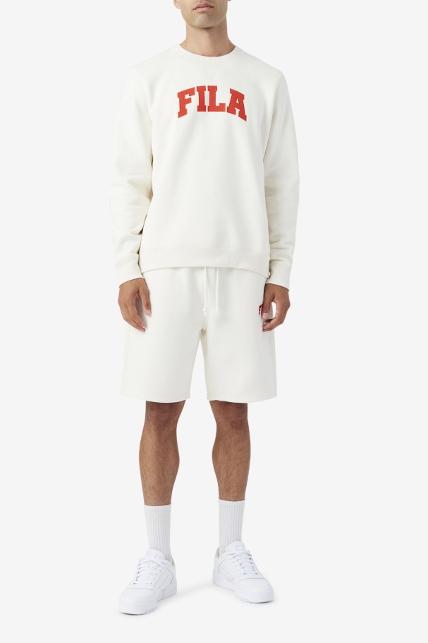 Kory Crewneck Sweatshsirt Fila UK Gardenia/Fiery Red