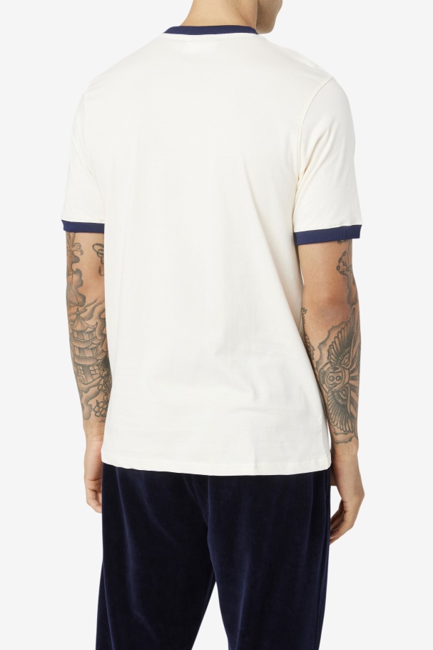 White/Peacoat Fila UK Marconi Ringer Tee