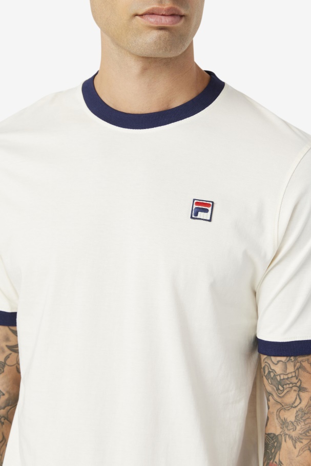 White/Peacoat Fila UK Marconi Ringer Tee