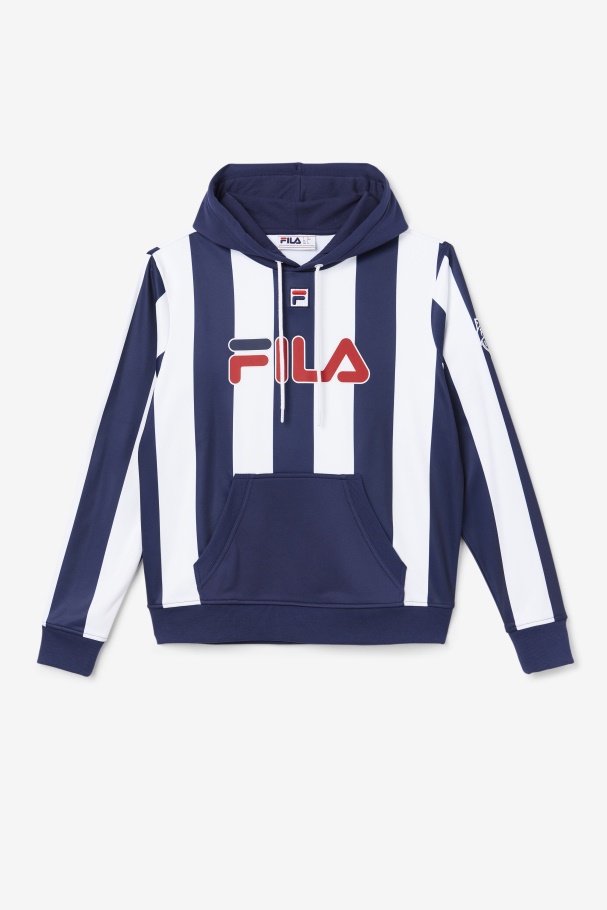 Navy/White Kimilah Hoodie Fila UK