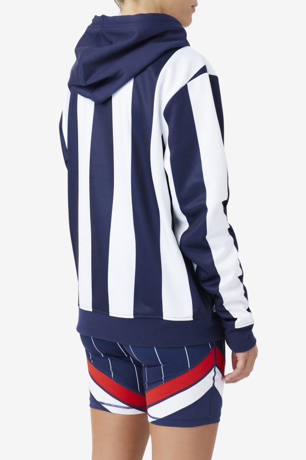 Navy/White Kimilah Hoodie Fila UK
