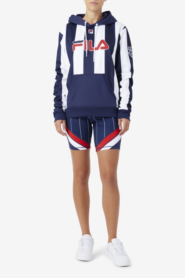 Navy/White Kimilah Hoodie Fila UK