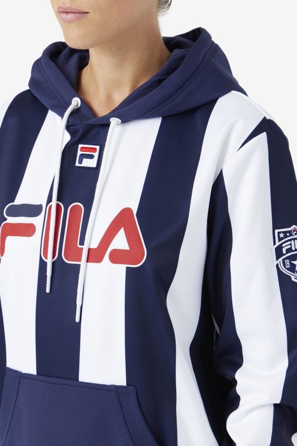 Navy/White Kimilah Hoodie Fila UK