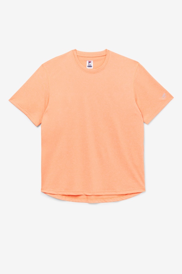 Orange Heather Pickleball Scallop Hem Crew Fila UK