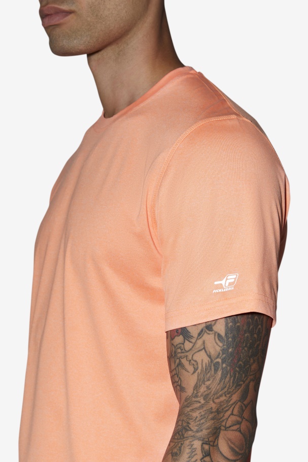 Orange Heather Pickleball Scallop Hem Crew Fila UK