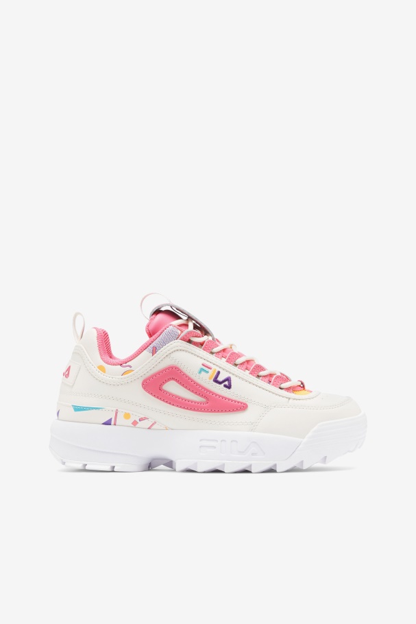 Gardenia/Blue/Bubblegum Fila UK Women's Disruptor 2 Premium