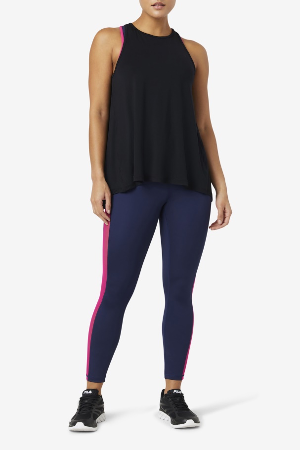 Fi-Lux Black Open Back Tank Top Fila UK