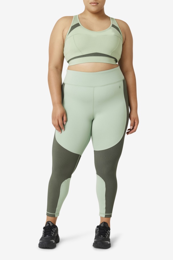 Basil/Thyme Fila UK Forza Textured Long Legging