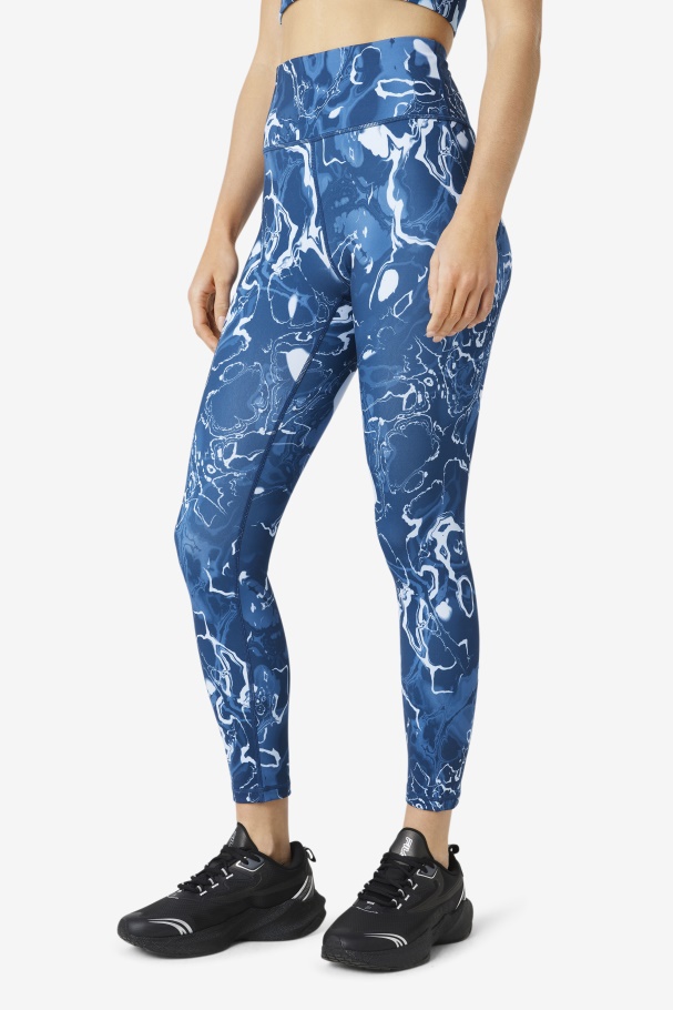Fila UK Forza Sleek 7/8 Leggings Navy Marble
