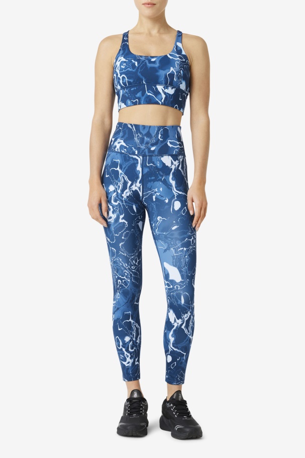 Fila UK Forza Sleek 7/8 Leggings Navy Marble