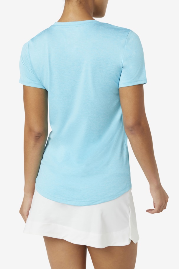 Fila UK Pickleball Silky V-Neck Bluefish Heather