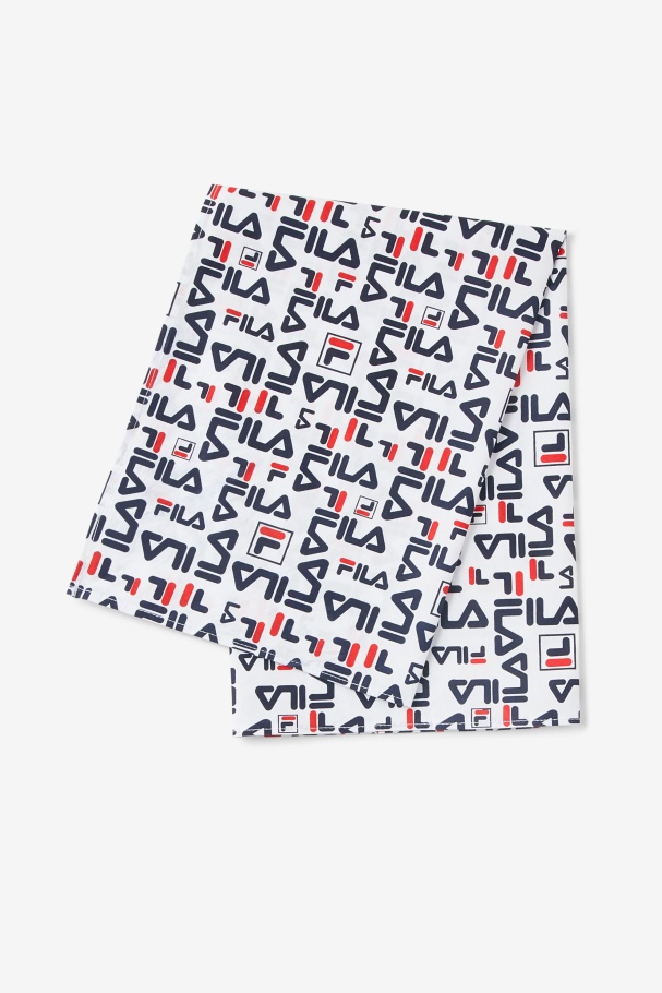 Repeating Logo Bandana Fila UK White Multi
