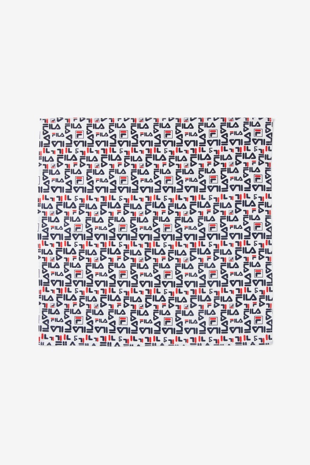 Repeating Logo Bandana Fila UK White Multi
