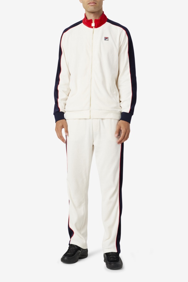 Cima Velour Jacket Fila UK Gardenia/Red/Peacoat