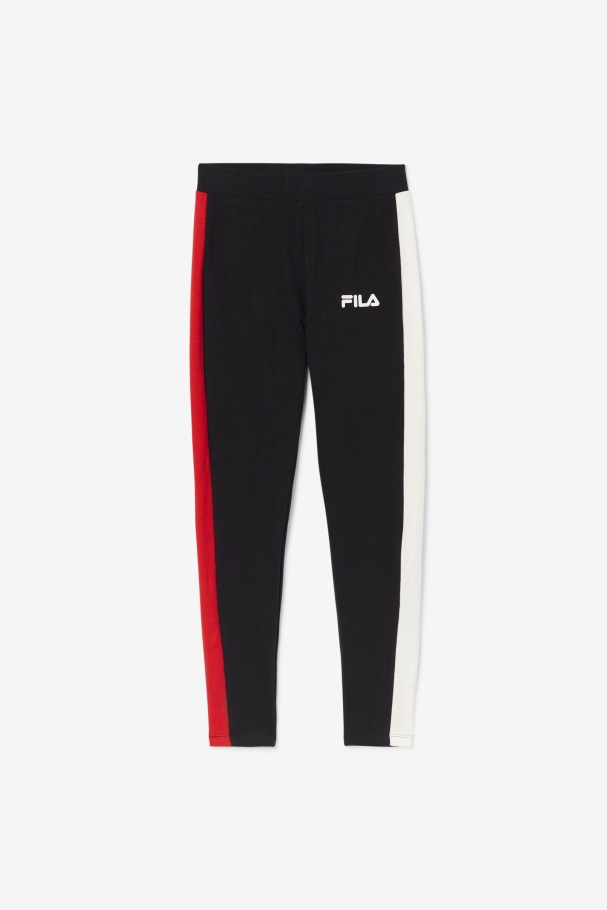 Fila UK Mercy Legging Black/Gardenia/Red