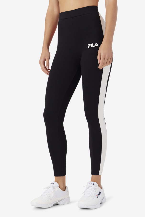 Fila UK Mercy Legging Black/Gardenia/Red