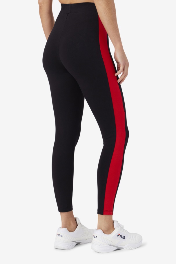 Fila UK Mercy Legging Black/Gardenia/Red
