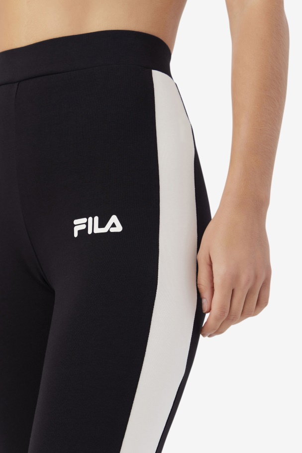 Fila UK Mercy Legging Black/Gardenia/Red