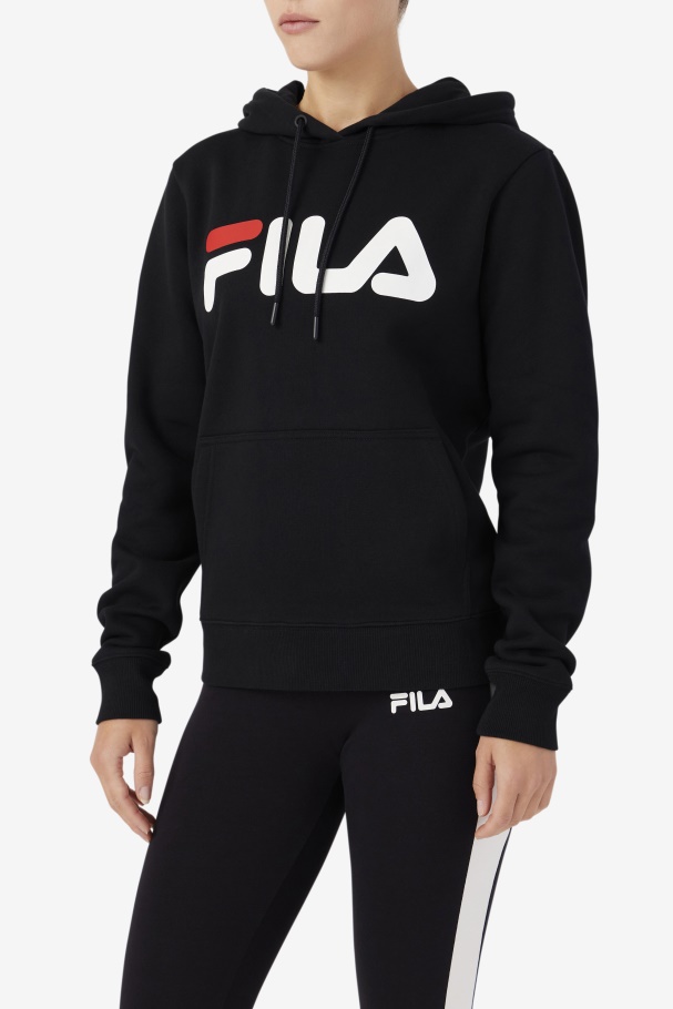 Lucy Hoodie Black/Gardenia/Red Fila UK