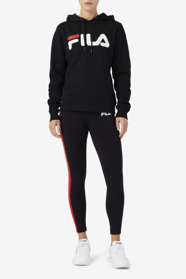 Lucy Hoodie Black/Gardenia/Red Fila UK