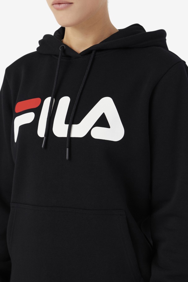 Lucy Hoodie Black/Gardenia/Red Fila UK