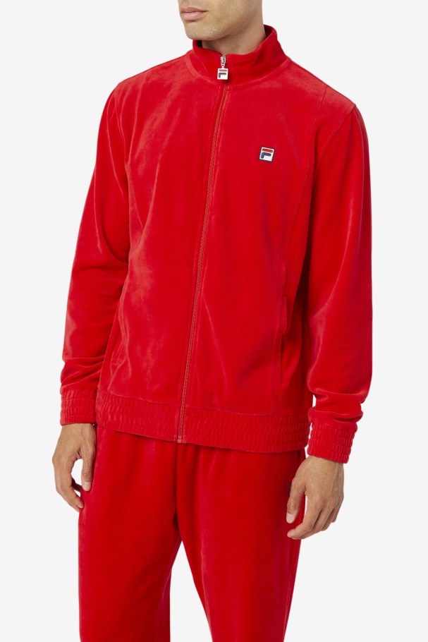 O-Fit Velour Jacket Fila UK Red