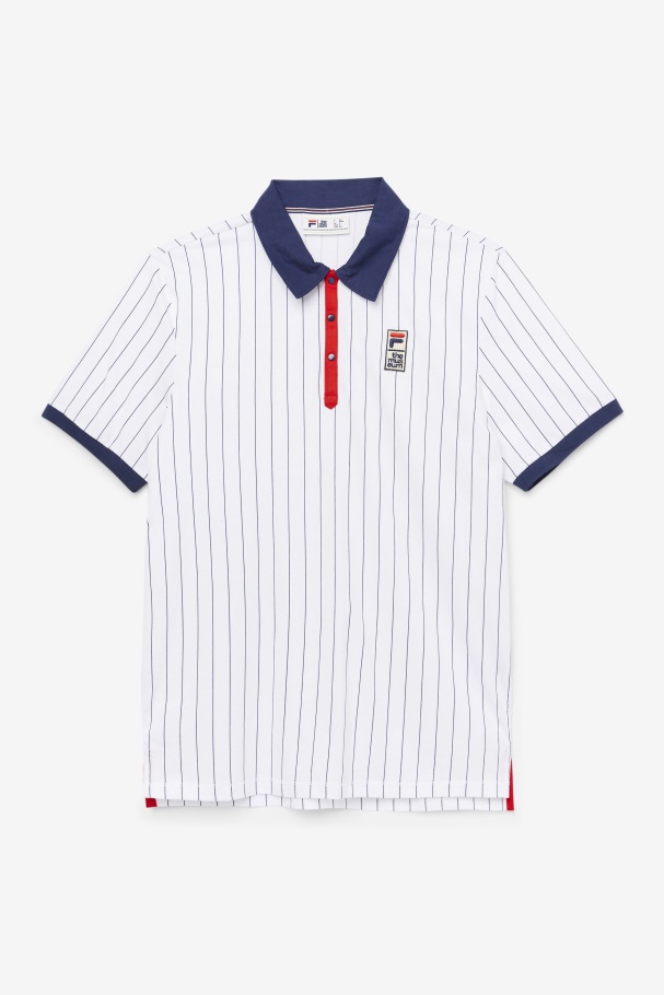 Fila UK White/Peacoat/Red Fila UK x The Museum BB1 Polo