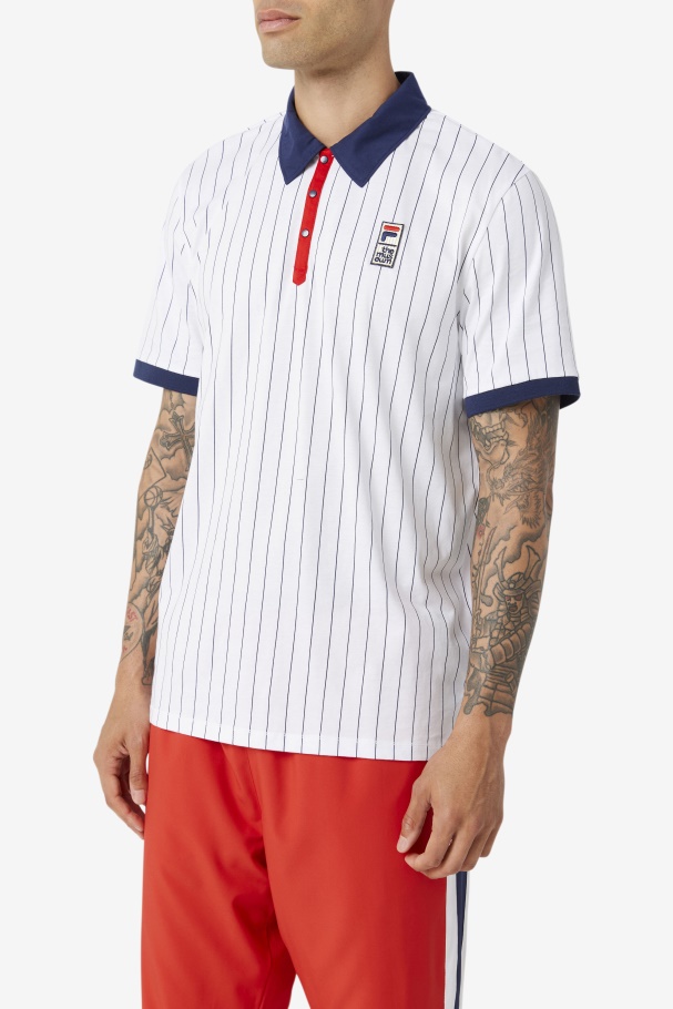 Fila UK White/Peacoat/Red Fila UK x The Museum BB1 Polo