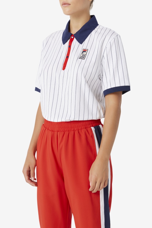 Fila UK White/Peacoat/Red Fila UK x The Museum BB1 Polo
