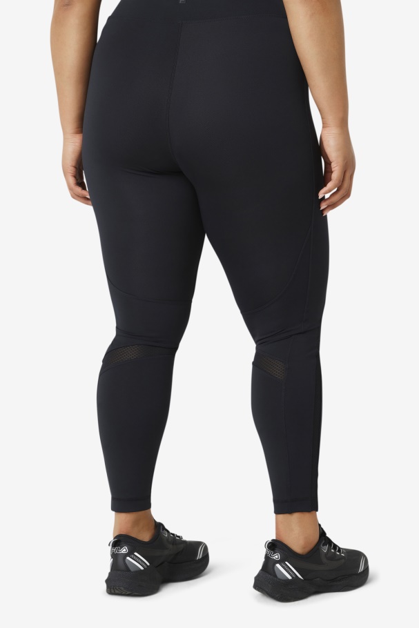 Black Forza Textured Long Legging Fila UK