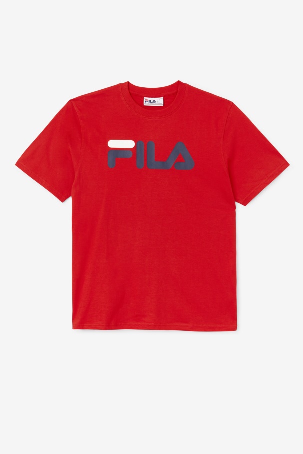 Red Fila UK Men's Eagle Tee