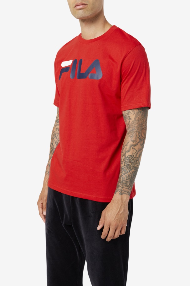 Red Fila UK Men\'s Eagle Tee