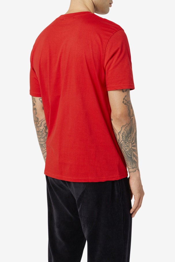 Red Fila UK Men\'s Eagle Tee